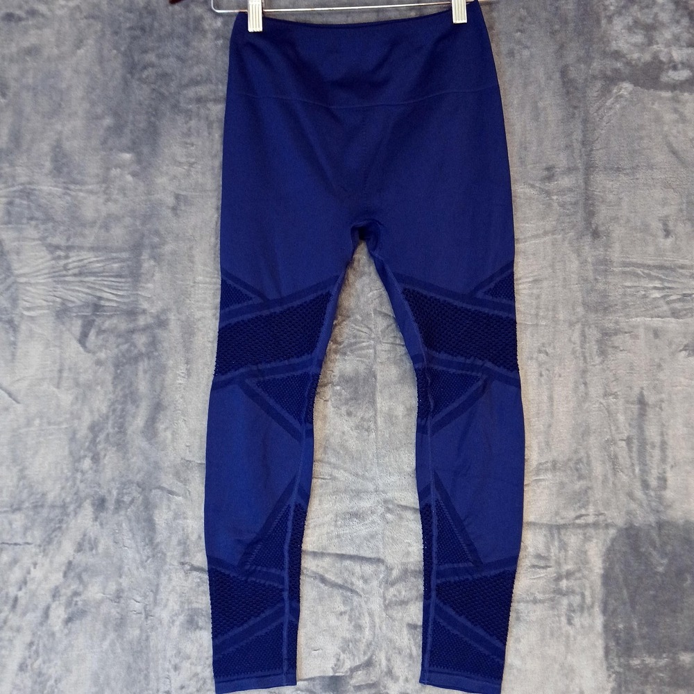 Leggings Womens Small Blue High Rise Mesh‎ Star Seamless Athletic Yoga Workout